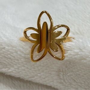 18k gold waterproof jewelry,sweat proof,tarnish free, Hypoallergenic, size 8